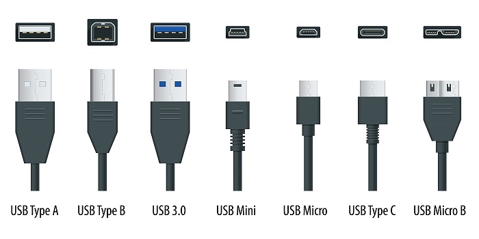 انواع کابل های usb