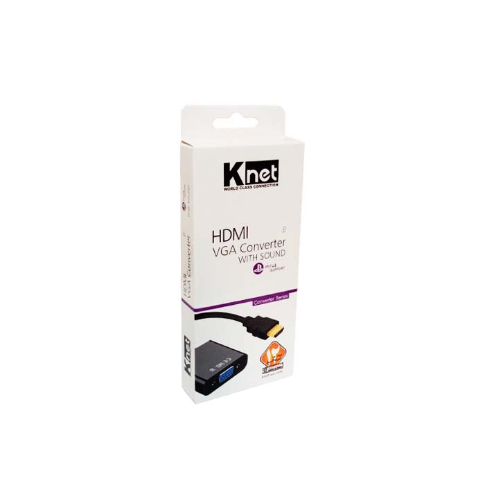 تبدیل HDMI TO VGA KNET WITH SOUND PLAY4