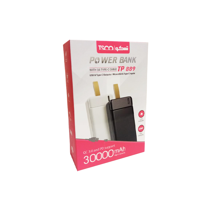 پاوربانک 30000  TSCO-TP889  WHITE