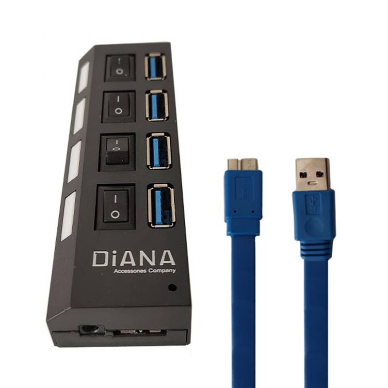 هاب 4 پورت DIANA مدل USB3.0