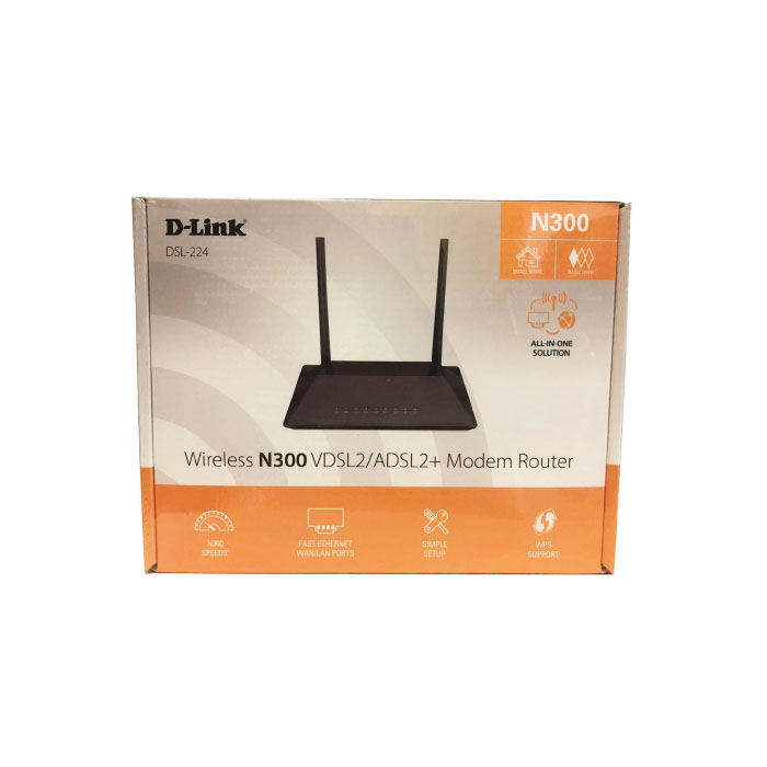 مودم روتر بی سیم دی-لینک مدل ADSL2+/VDSL2  D-LINK DSL-224 N300