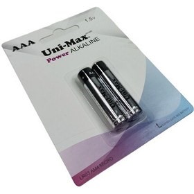باتری نیم قلم یونی مکس Unimax پاور آلکالین دو عددی 