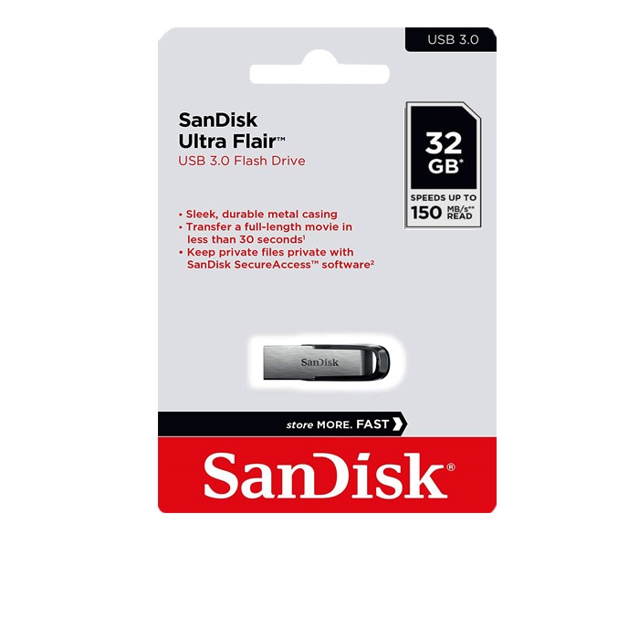 فلش 32گیگ SanDisk cz73 USB 3.0 مدل Ultra Flair  