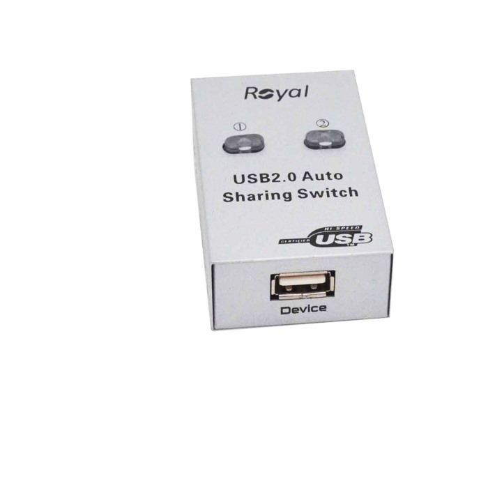 دیتا سوئیچ پرینتر USB 2PORT AUTO ROYAL 