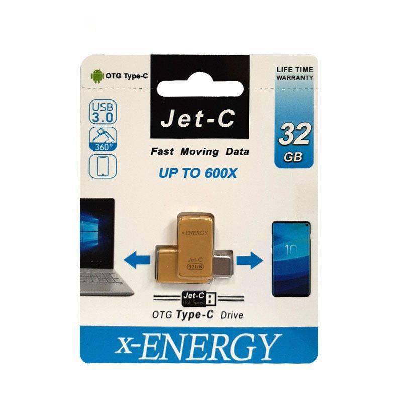 OTG فلش TYPE C USB3 x-ENERGY مدل Jet-C ظرفیت 32G 