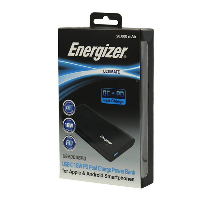 پاوربانک 20000 میلی آمپر Energizer مدل UE20006PQ