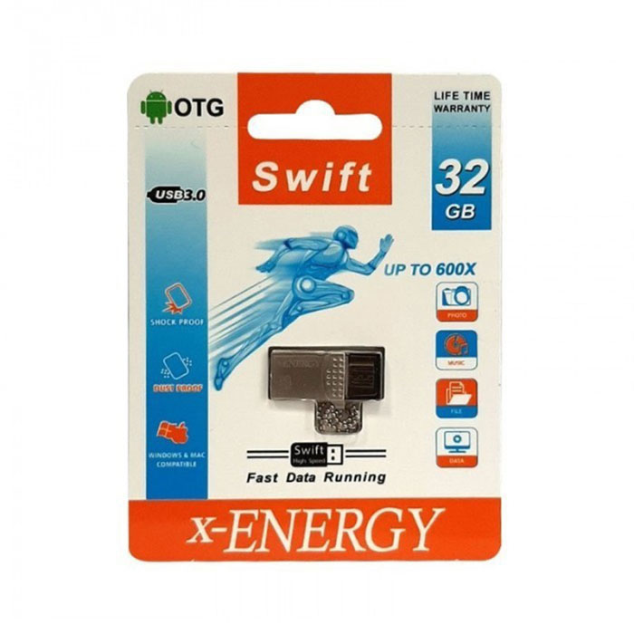 OTG فلش 32 گیگ USB3.0 x-ENERGY مدل SWIFT