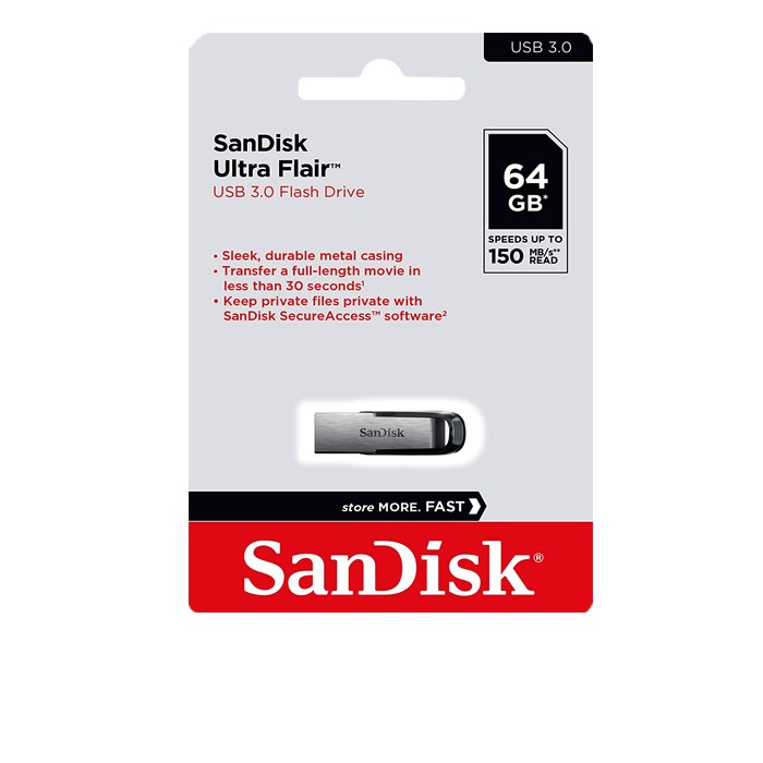 فلش 64گیگ SanDisk cz73 USB 3.0 مدل Ultra Flair  