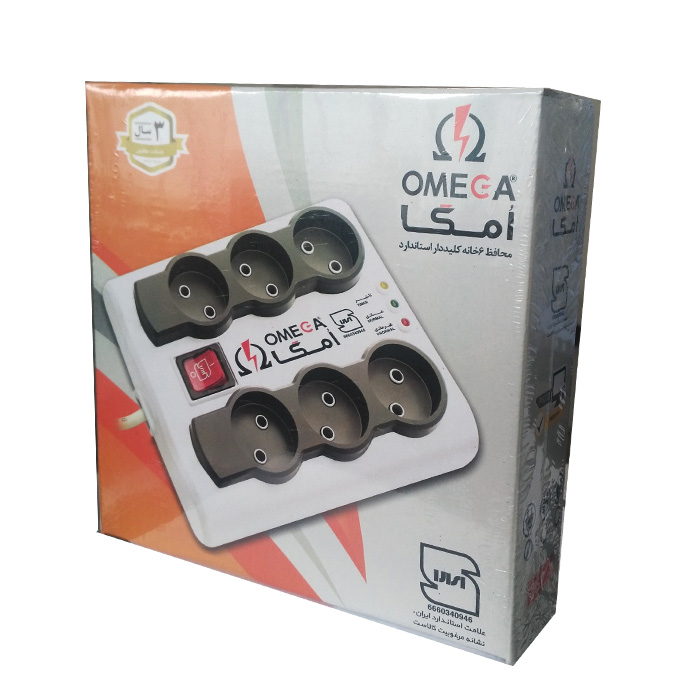 محافظ کامپیوتر 6 خانه 1.5 متر کلیددار مدل OMEGA P6000