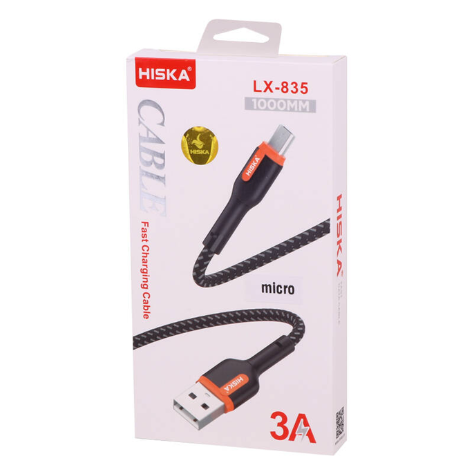 کابل فست شارژ میکرو HISKA مدل LX-835