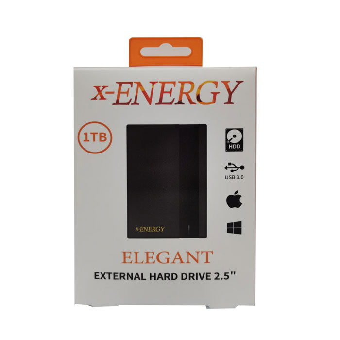 هارد دیسک اکسترنال x-energy مدل ELEGANT ظرفیت 1ترابایت 