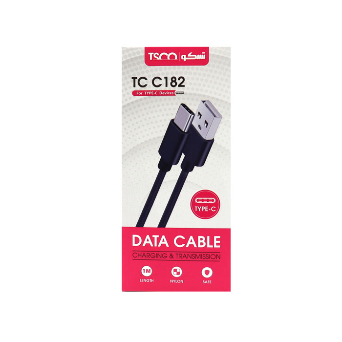  کابل شارژ و دیتا تسکو  TYPE-C مدل  TSCO TCC 182