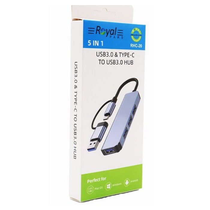 هاب چهار پورت ROYAL RHC-20 TYPE-C 