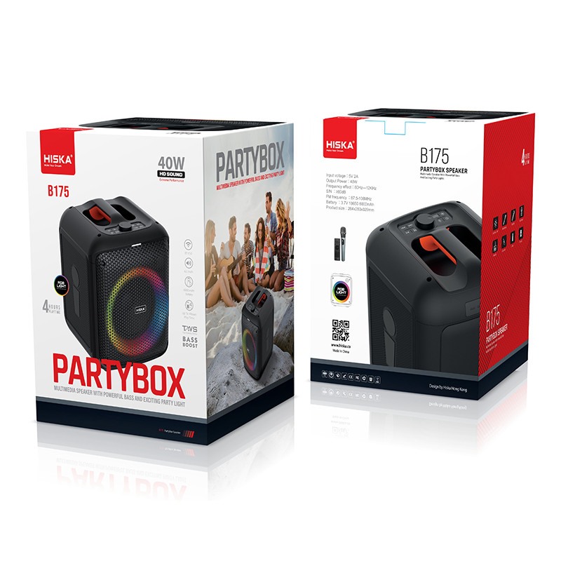 اسپیکر پارتی باکس هیسکا مدل Hiska Party Box B175 