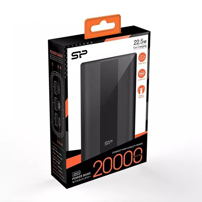 پاوربانک وایرلس 20000mAh سیلکون پاور مدل QS55