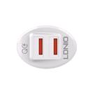 شارژر فندکی الدینیو مدل  C511 QC3 به همراه کابل تبدیل microUSB