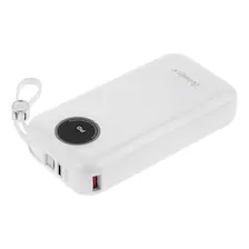 پاوربانک 22.5 وات امگا مدل PB2005 ظرفیت 20000 میلی‌آمپرساعت به همراه کابل USB-C به USB-C/لایتنینگ
