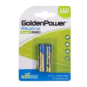 باتری نیم قلم آلکالین مدل GoldenPower P+US
