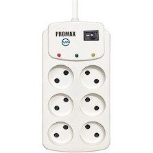 محافظ برق پرومکس 6 خانه مدل PROMAX 